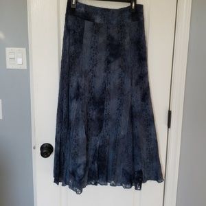 gorgeous blue boho skirt excel cond